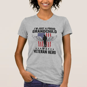 Camiseta Nieto Orgulloso de un Veterano Heroico Diseño Patr