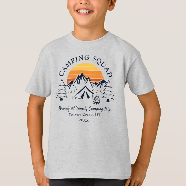 Camiseta Nieto Personalizado del Escuadrón de Camping de la (Anverso)