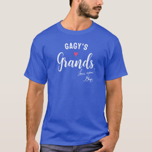 Camiseta Nietos de la abuela, corazón, nombres personalizad