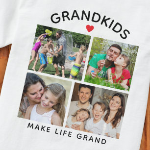 Camiseta Nietos Hacen La Vida Grand Abuelo 4 Fotos