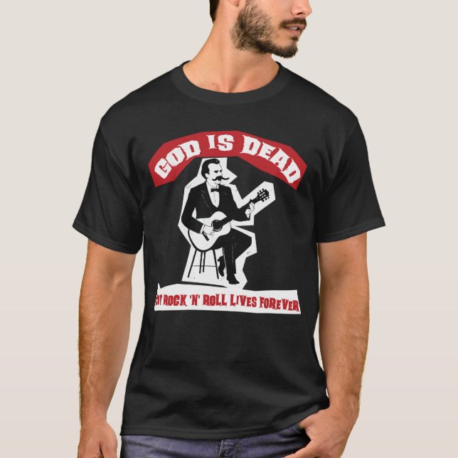 Camiseta Nietzsche Guitar Dios está muerto (Anverso)