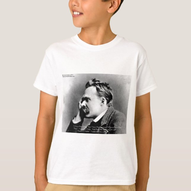 Camiseta Nietzsche "Orgullo Vs Memoria" Regalos de Citas de (Anverso)