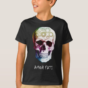Camiseta Nietzsche Stoic Cita Skull Amor Fati