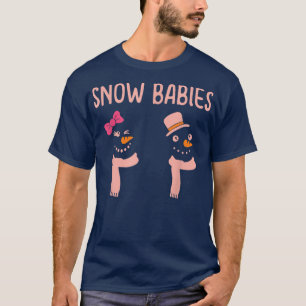Camiseta Nieve bebe nevado nene gemelos de invierno embaraz
