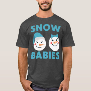 Camiseta Nieve bebe nevado nene gemelos de invierno embaraz