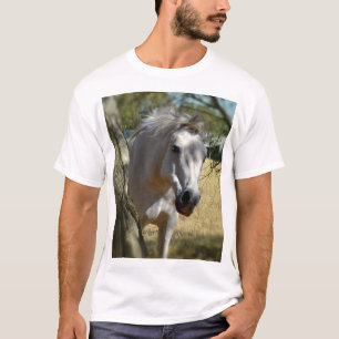 Camiseta Nieve blanca el caballo,_