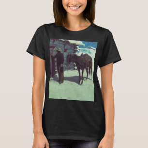 Camiseta Nieve de invierno de caballos y bovinas