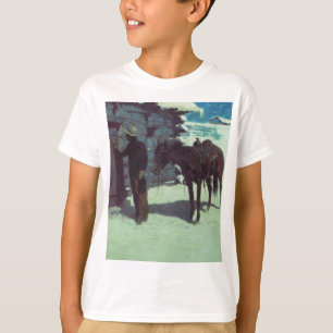 Camiseta Nieve de invierno de caballos y bovinas