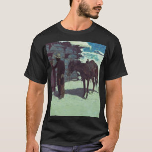 Camiseta Nieve de invierno de caballos y bovinas