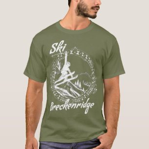 Camiseta Nieve de Ski Breckenridge Vintage Retro Colorado