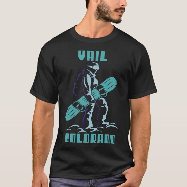 Camiseta Nieve de vacaciones de esquí de Snowboard Vail Col (Anverso)