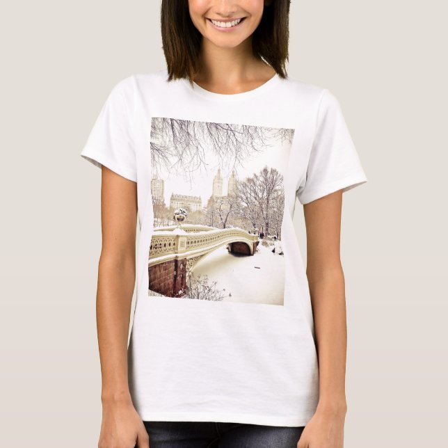 Camiseta Nieve del Central Park - invierno Nueva York (Anverso)