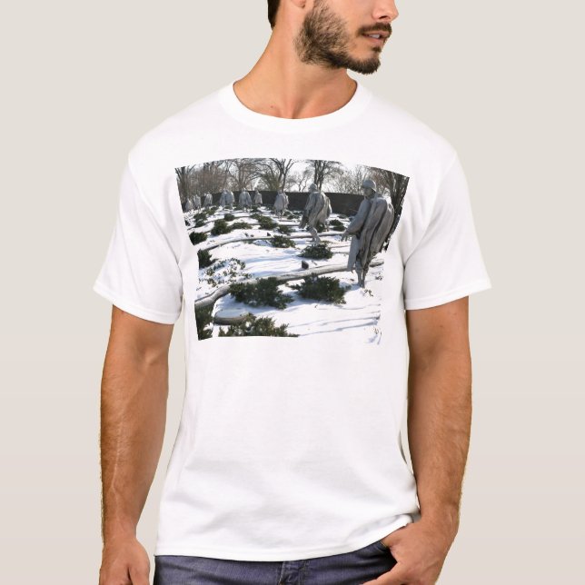 Camiseta Nieve del monumento de los veteranos de Guerra de (Anverso)