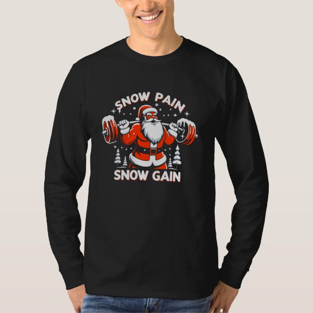 Camiseta Nieve Dolor Nieve Ganar Navidades festivos Gym Wor (Anverso)