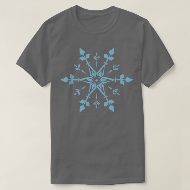 Camiseta Nieve en flor de nieve en invierno con nieve en sn (Diseño del anverso)