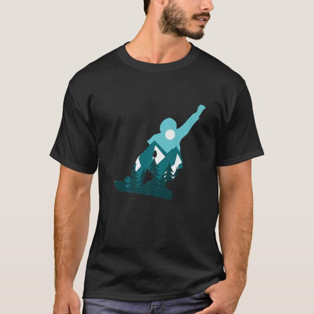 Camiseta Nieve en la montaña Snowboarder (Anverso)