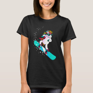Camiseta Nieve en la tabla de nieve Unicornio mujeres Snowb
