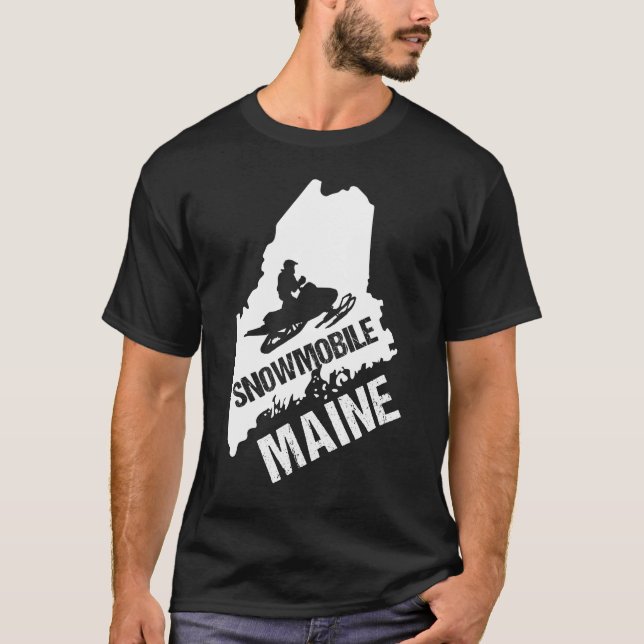 Camiseta Nieve en moto de nieve Maine Extreme Sport Arctic  (Anverso)
