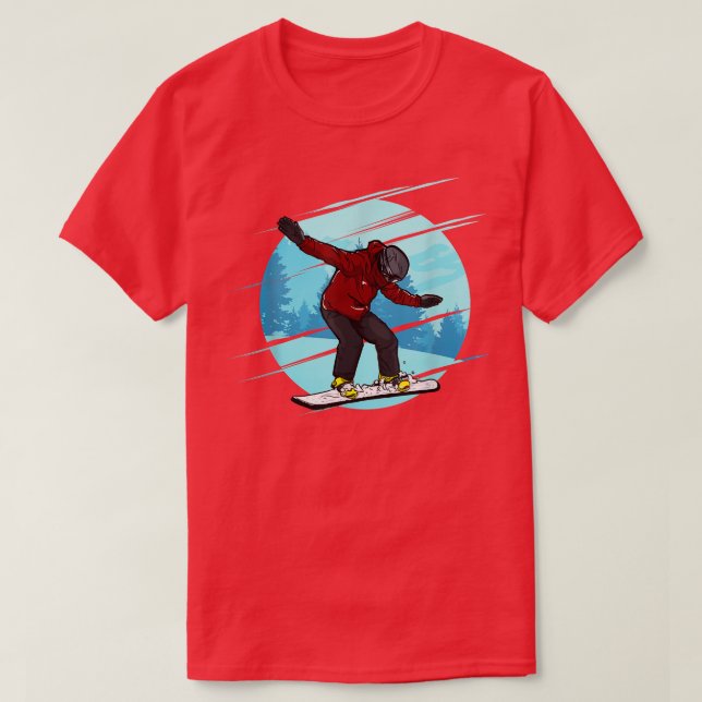 Camiseta Nieve en Snowboard (Diseño del anverso)