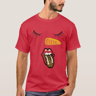 Camiseta Nieve Eyelashas Nieve mujeres Leopardo de la nariz