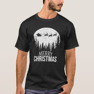 Camiseta Nieve Feliz Árbol De Navidad Para Los Hombres Cami