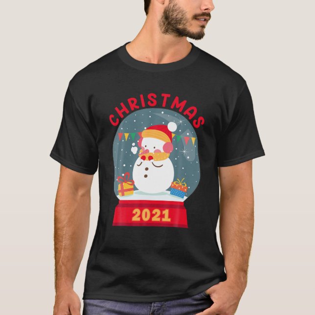 Camiseta Nieve Globe Navidades De Bolas De Nieve Snowman Fe (Anverso)
