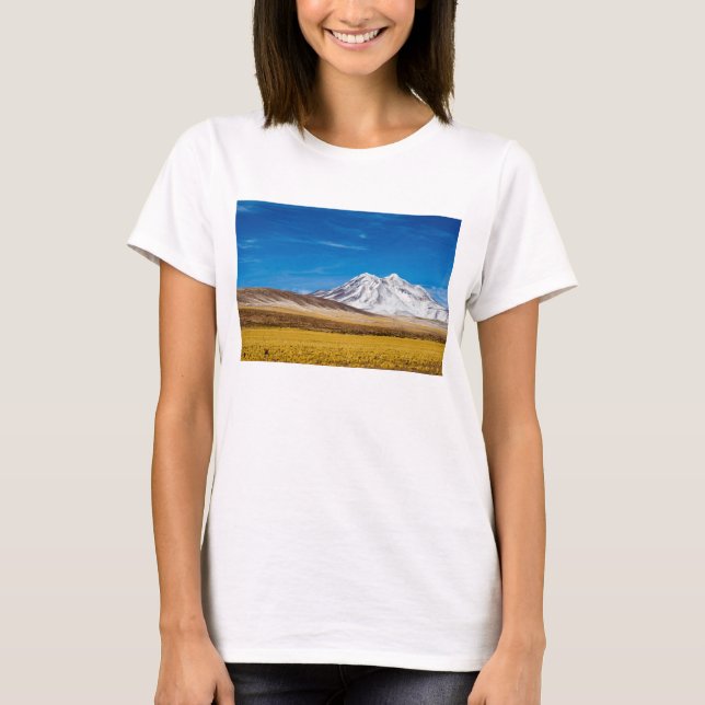 Camiseta Nieve - montañas y prado capsulados de Puna (Anverso)