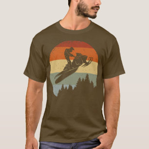 Camiseta Nieve móvil retro vintage de nieve con nevada de s