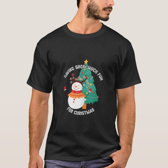 Camiseta Nieve muy divertida Navidad Juegos de Invierno Fel (Anverso)