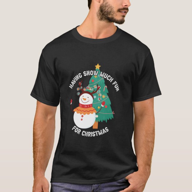 Camiseta Nieve muy divertida Navidad Juegos de Invierno Fel (Anverso)