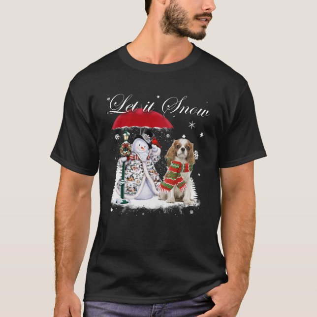 Camiseta Nieve Navidades Cavalier King Charles Spaniel (Anverso)