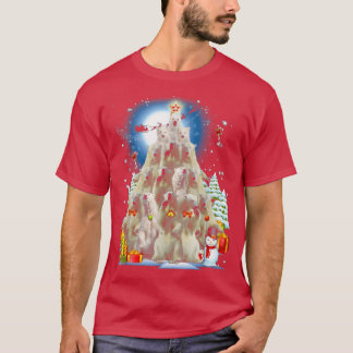 Camiseta Nieve navideña con decoración de árbol de navidad 