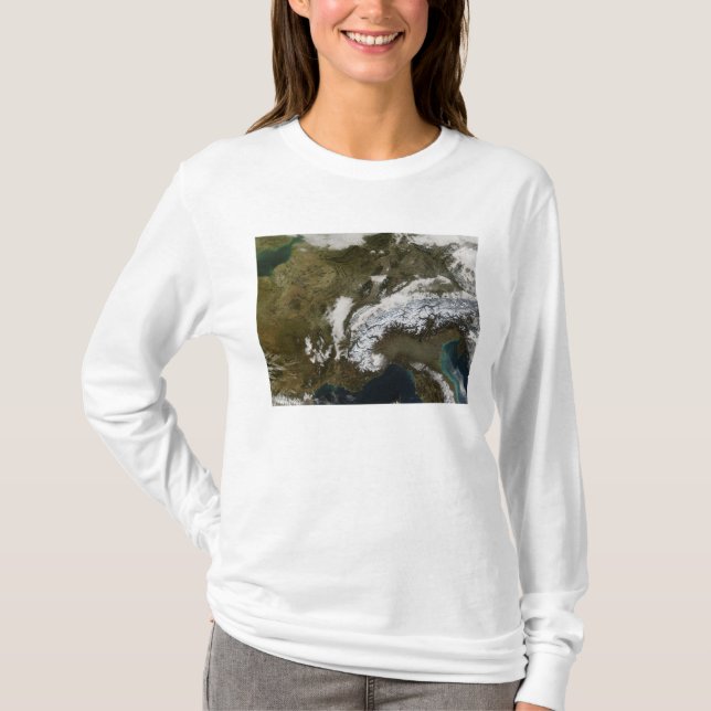 Camiseta Nieve, niebla y nubes bajas en Europa occidental (Anverso)