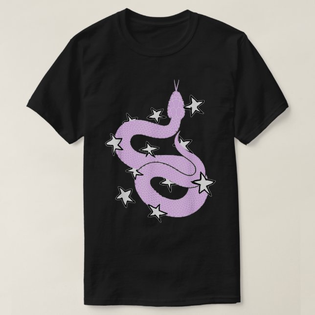 Camiseta Nieve rosa con estrellas Diseño (Diseño del anverso)