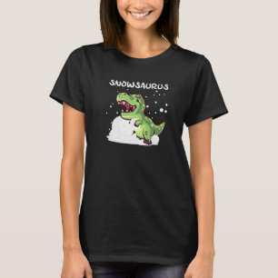 Camiseta Nieve saurus dinosaurio rex jugando en la nieve de