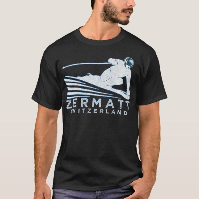 Camiseta Nieve virgen para Ilustracion Zermatt SUI (Anverso)