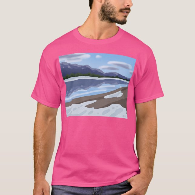 Camiseta Nieve Y Montañas (Anverso)