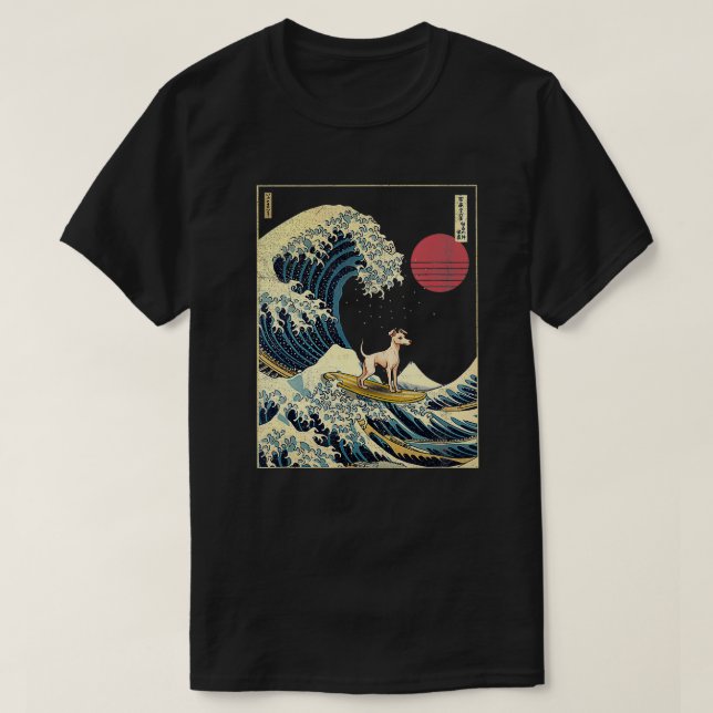 Camiseta Nigénova japonesa de Greyhound Kanagawa Wave Funny (Diseño del anverso)