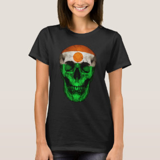Camiseta Niger Flag Skull Nigerien Roots Proud Patriotic