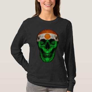 Camiseta Niger Flag Skull Nigerien Roots Proud Patriotic