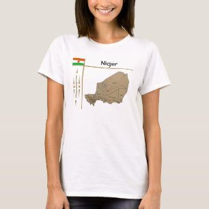 Camiseta Niger Mapa + Bandera + Título