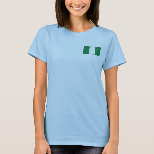 Camiseta Nigeria Bandera + Mapa (Anverso)