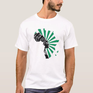Camiseta Nigeria Bandera Nigeriana África Mapa del patrimon