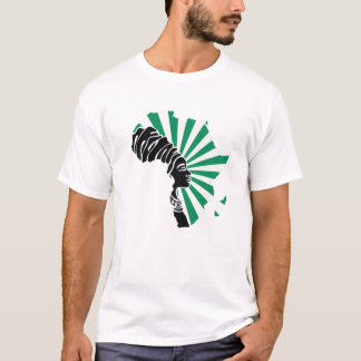 Camiseta Nigeria Bandera Nigeriana África Mapa del patrimon