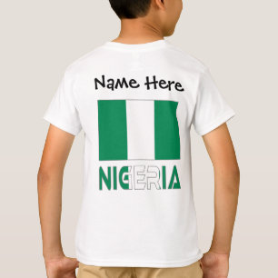 Camiseta Nigeria Bandera Nigeriana Negra Personalización