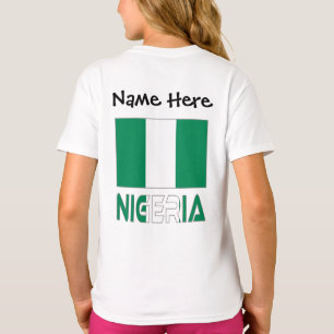 Camiseta Nigeria Bandera Nigeriana Negra Personalización 