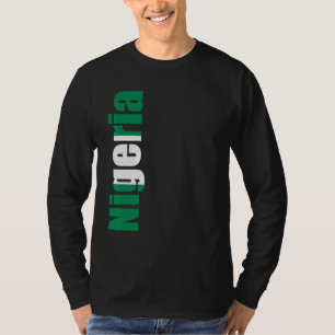 Camiseta Nigeria con colores de bandera en el lado de