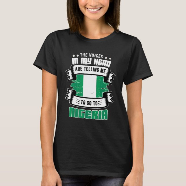 Camiseta Nigeria En Mi Cabeza (Anverso)