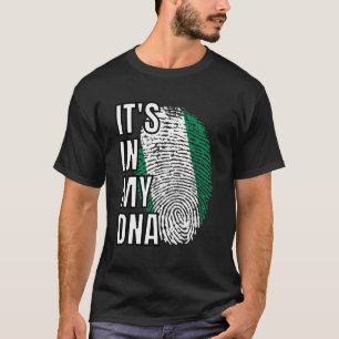 Camiseta Nigeria está en mi huella digital de la bandera d