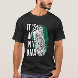 Camiseta Nigeria está en mi huella digital de la bandera de